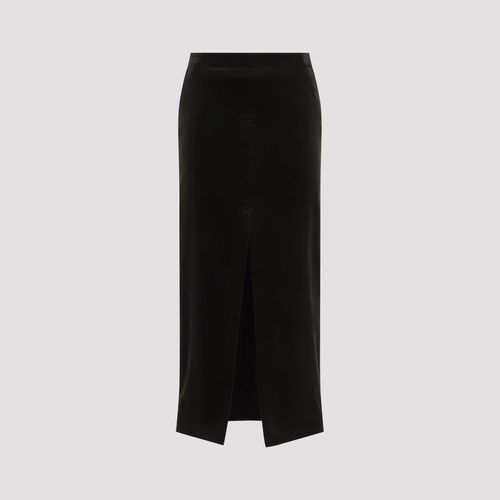 Mid-Waist Angle-Length Cotton Skirt