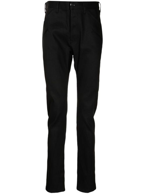 Mid-rise slim-cut trousers - Black