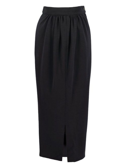 Wool midi skirt - Black