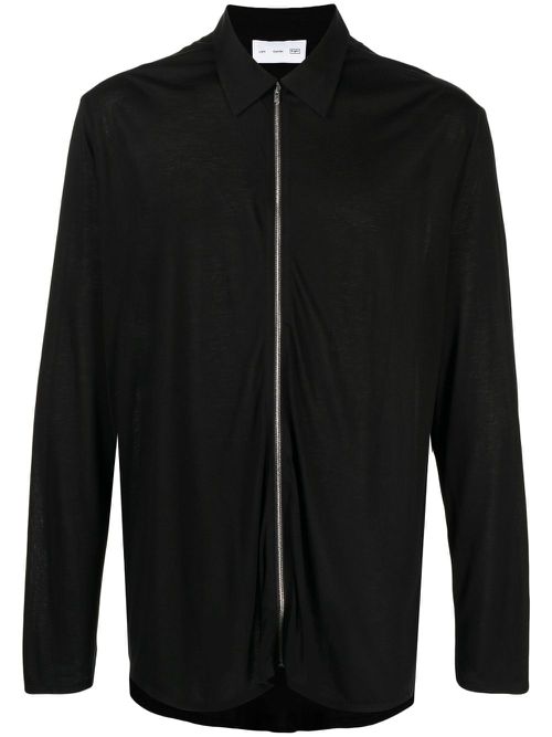 Zip-up lyocell jacket - Black