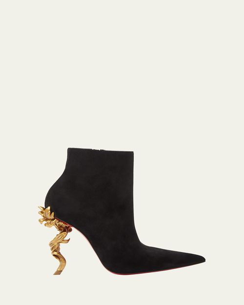 Belle Suede Red Sole Ankle Booties