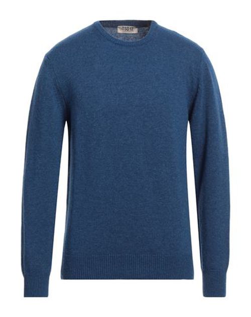 Man Sweater Blue Size 3XL Lambswool, Polyamide