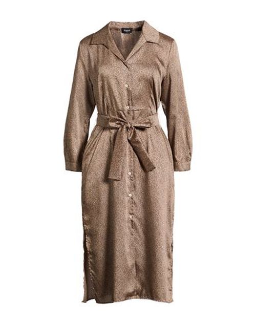 Woman Midi dress Sand Size 6 Polyester