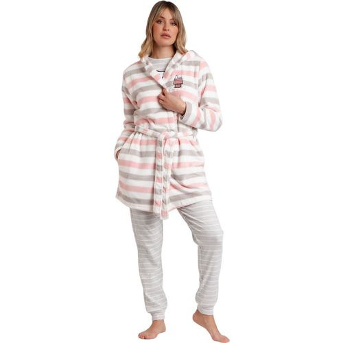 Warm long-sleeve robe for women Peanuts Snoopy & Friend