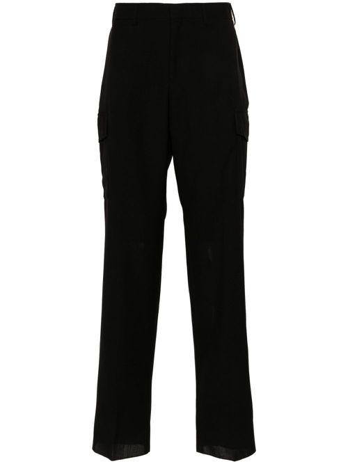 Mid-rise cargo pants - Black