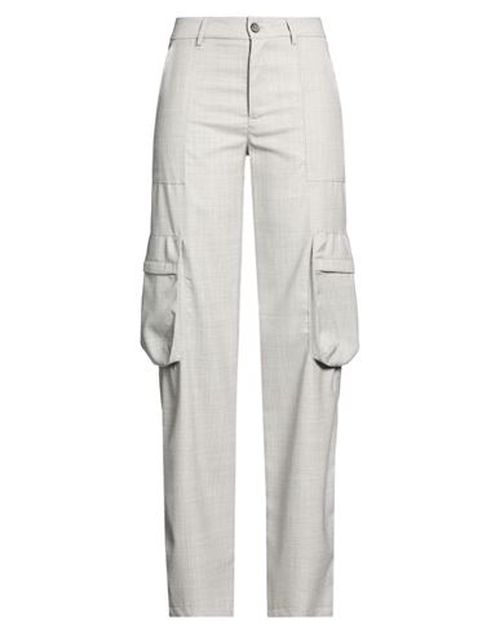 Woman Pants Light grey Size 6 Virgin Wool