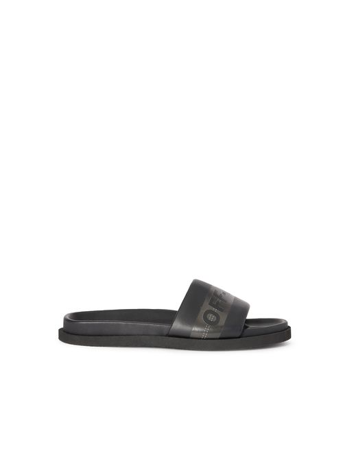 Industrial Belt Slider Sandals - Male Scarpe Basse Black