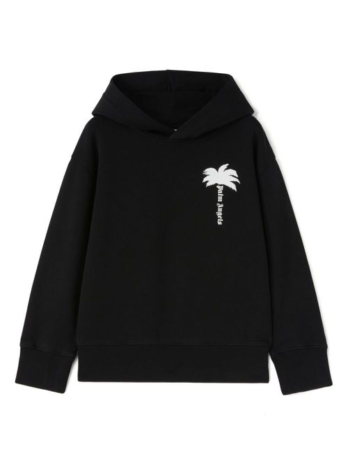 The Palm cotton hoodie - Black