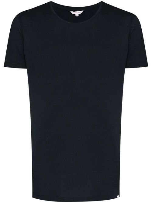 Crew Neck Cotton T-Shirt — Navy