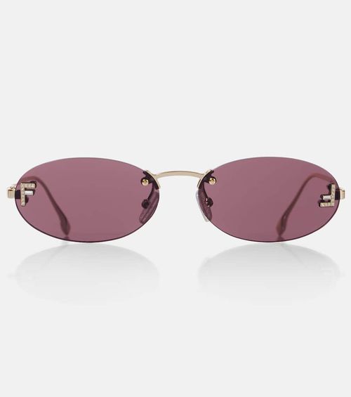First Crystal oval sunglasses