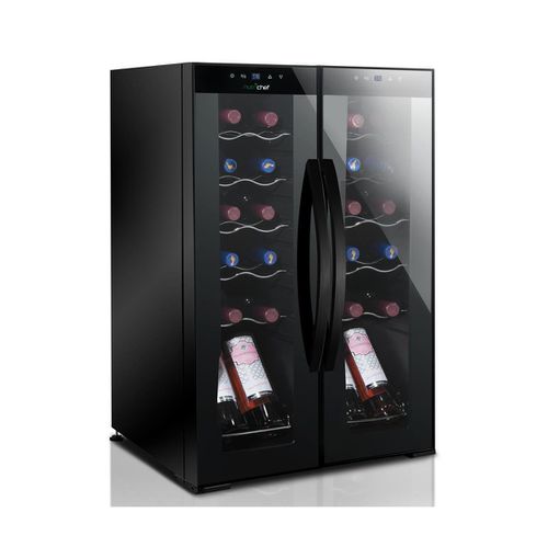 Wine Chilling Refrigerator Cellar - Dual-Zone Wine Cooler/Chiller, Digital Touch Button Control with Air Tight Seal, Contains Placement for