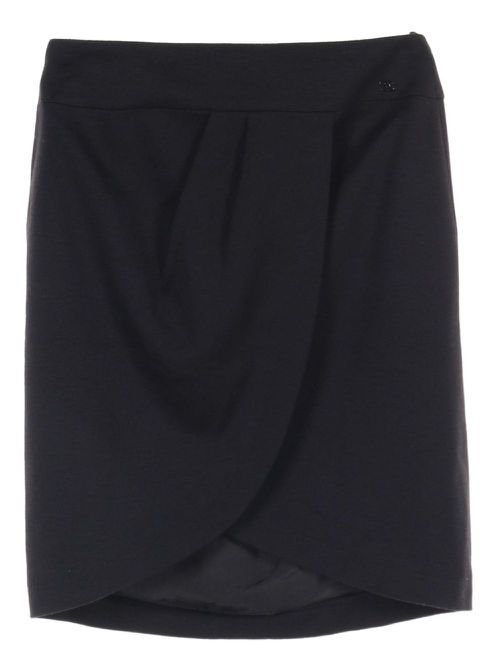 CHANEL Pre-Owned 1986-1988 wool skirt - Black
