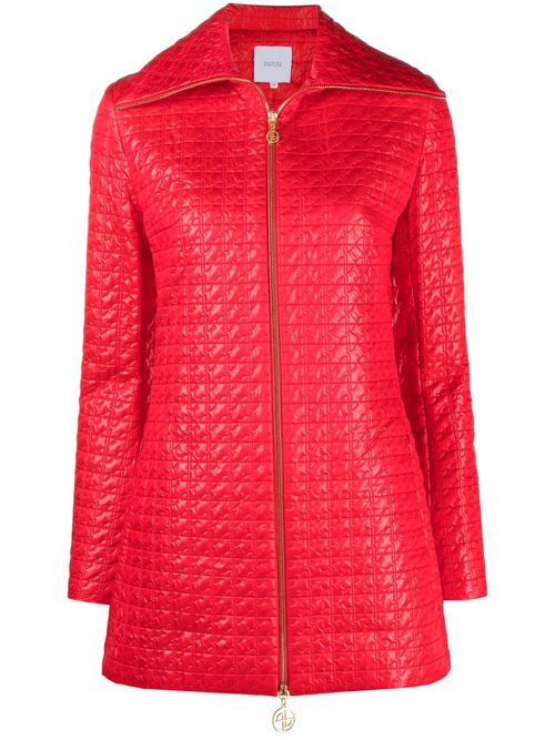 Monogram-quilted shell jacket - Red
