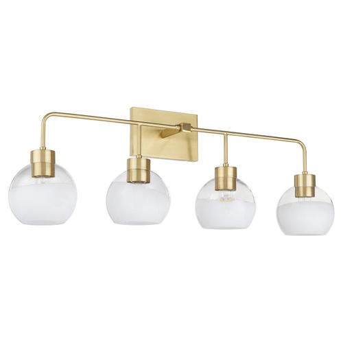 Aged Brass Bathroom Vanity Light from the Lacy Collection