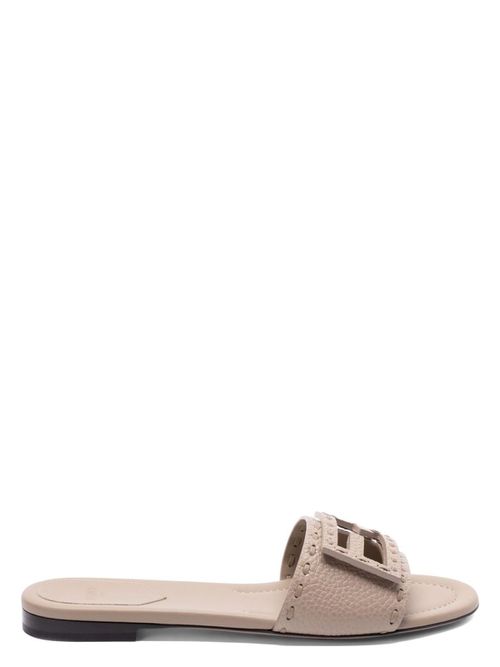 Fendi Women's Baguette Leather Sandals in Dove Grey | Size 38 | 8R8136
