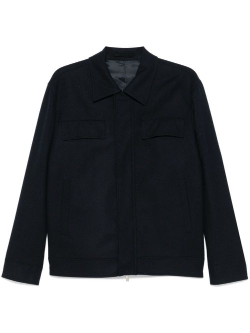 Felted shirt jacket - Blue