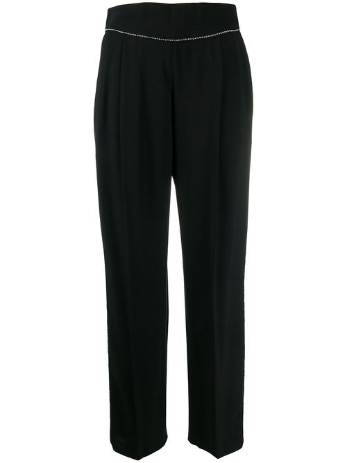 Crystal embellished trousers - Black