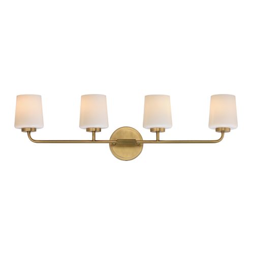 Natural Aged Brass Bathroom Vanity Light from the Durham Collection