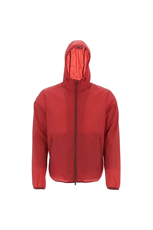 Hooded Nylon Jacket — Red