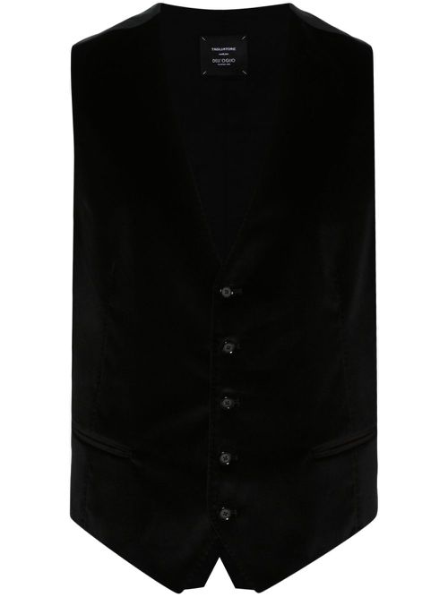 Velvet panelled waistcoat - Black