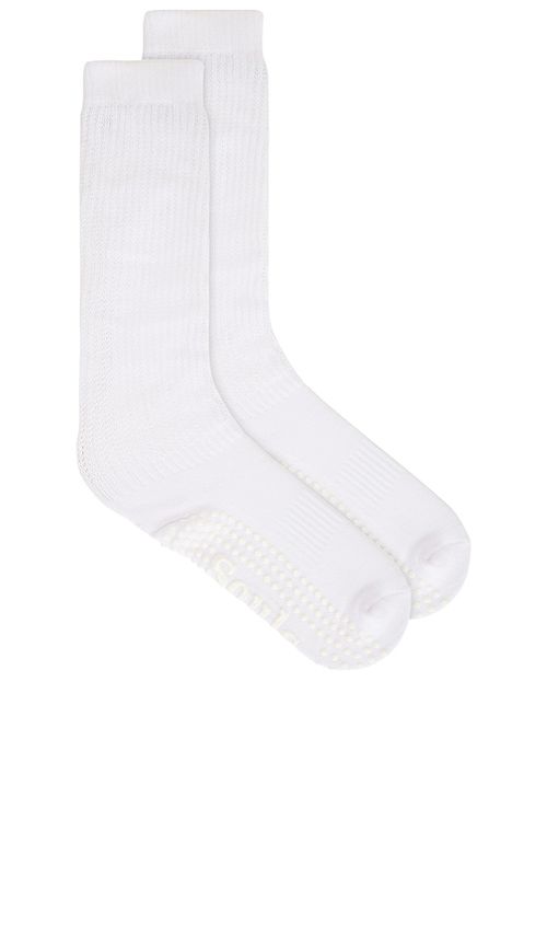 Souls. White Cloud Grip Sock in White. -  S/M also in