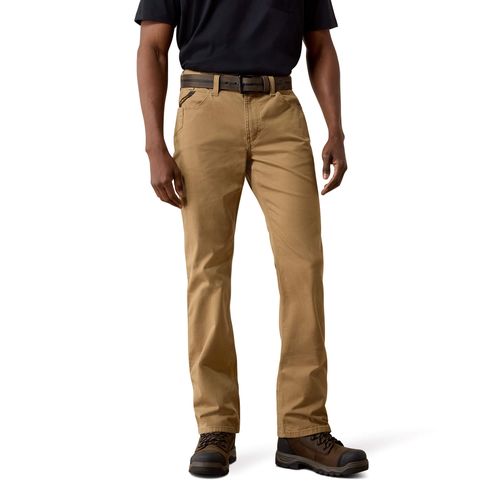 Men's Rebar M5 Straight DuraStretch Made Tough Leg Trouser in Field Khaki, Size 33 x 32, by