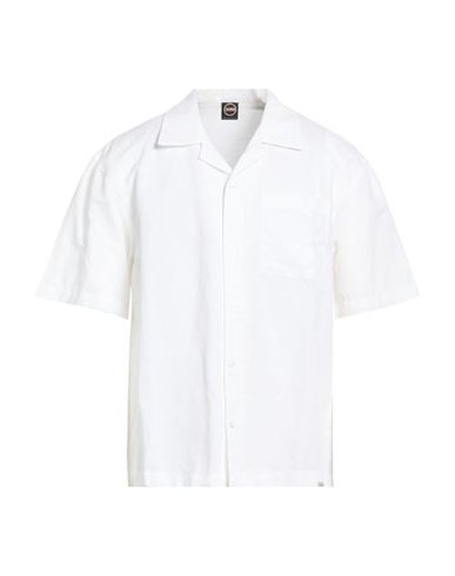 Man Shirt White Size M Linen, Cotton