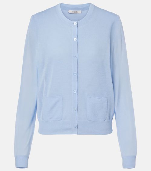Summer semi-sheer cotton-blend cardigan