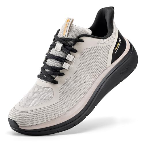 FitVille Mens Wide Fit Running Shoes Max Cushion Walking Shoes for Foot Pain Relief (Green,