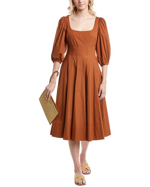 STAUD Swells Midi Dress