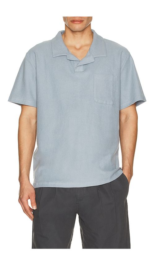 Rhythm Vintage Terry Polo in Blue. L. Also in S, XL/1X