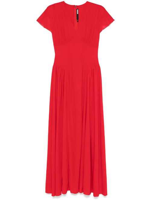 V-neck maxi dress - Red
