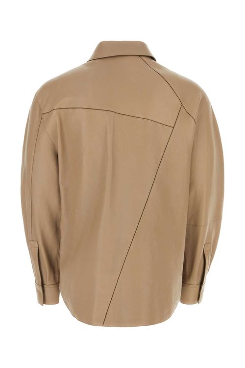 Dove Grey Leather Shirt