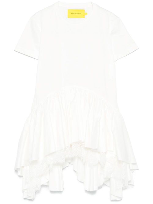Ruffled T-shirt - White