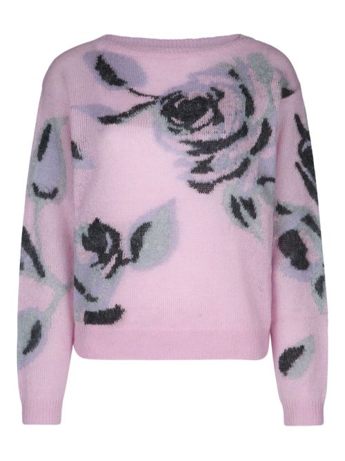 I BLUES floral-motif sweater - Pink