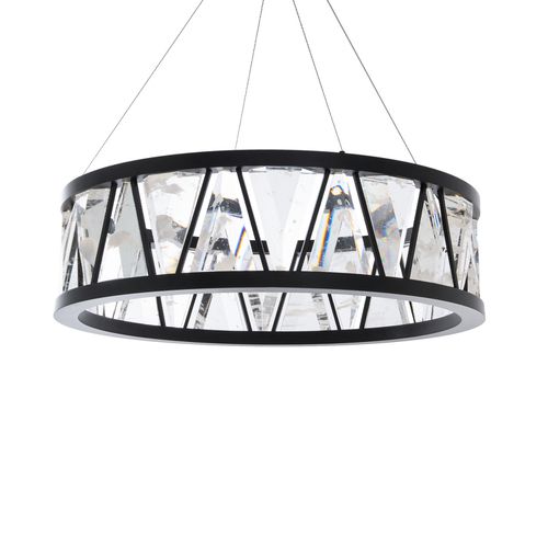 Corinth 1-Light LED Pendant in Black