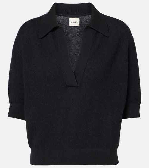 Shrunked Jo cashmere-blend polo sweater