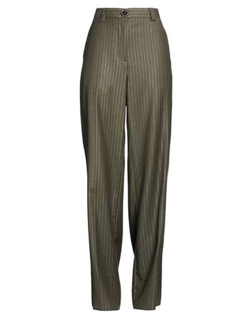 Woman Pants Military green Size 6 Virgin Wool, Elastane