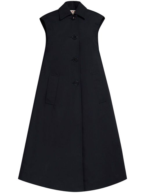 Double-breasted cotton waistcoat - Black