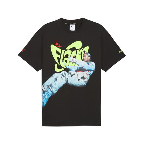 X ASAP ROCKY Flacko Smile Graphic Crew Neck Short Sleeve T-Shirt