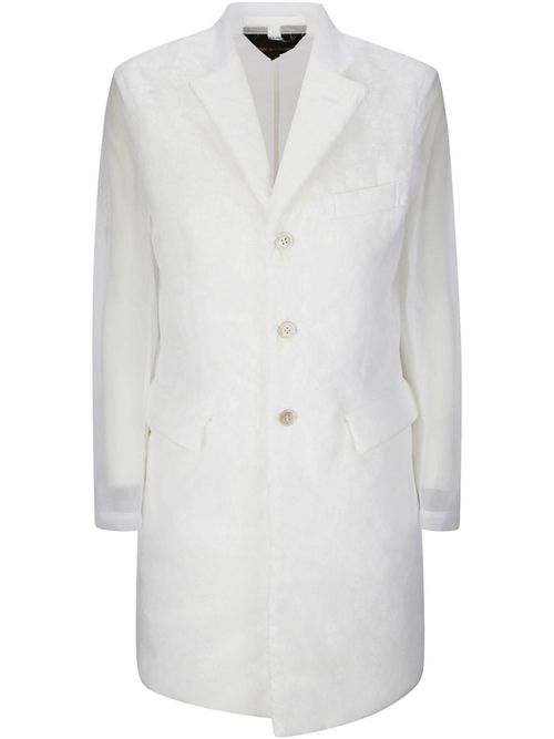 White single-breasted coat