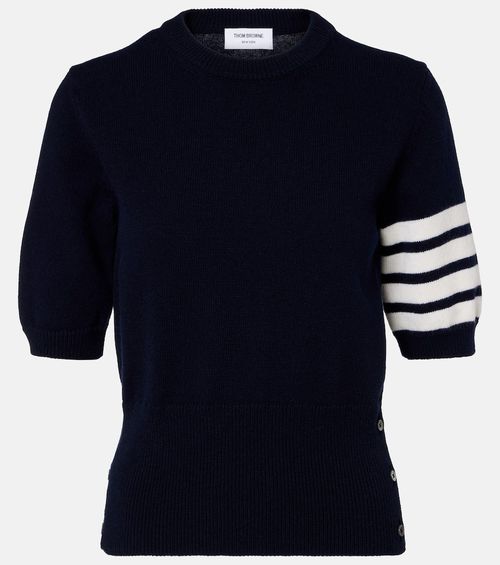4-Bar knitted virgin wool sweater