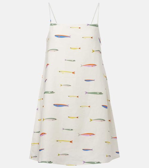 Staud Laura printed cotton minidress