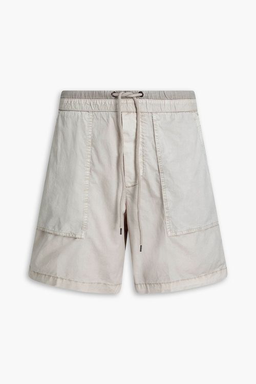 James Perse - Cotton-twill drawstring shorts - Gray - 0