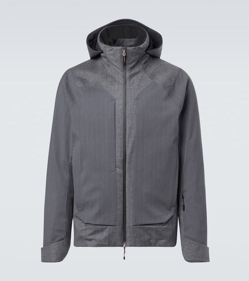 Trace 2.0 pinstripe down jacket