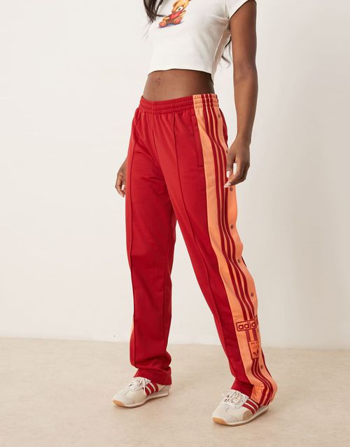 Adidas Originals Adicolor Adibreak track pants in burgundy-Red