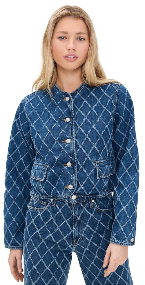 Veronica Beard Jean 여성 Nolita Jacket Blue Diamond