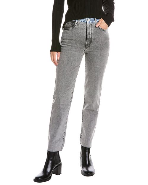 Sabine Blue Grey High-Rise Straight Jean