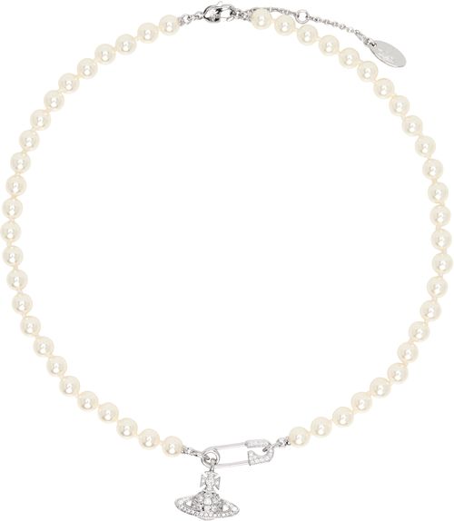 Vivienne Westwood Silver & White Lucrece Pearl Necklace