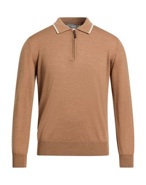 Man Sweater Camel Size 36 Merino Wool